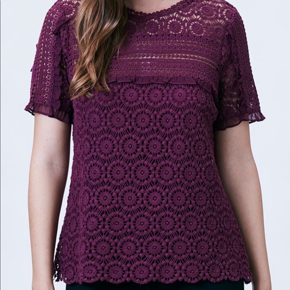 Daniel Rainn The Hailey Wine Lace Embroidery